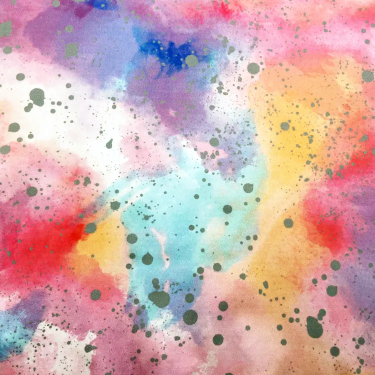 RAINBOW PRINTED POLYESTER FABRIC