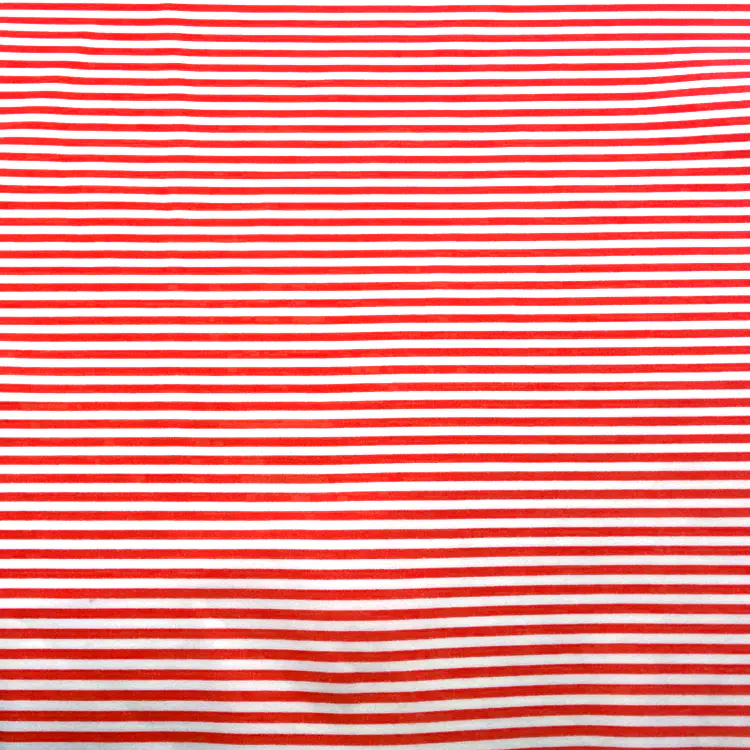 RED AND WHITE STRIPED JERSEY FABRIC