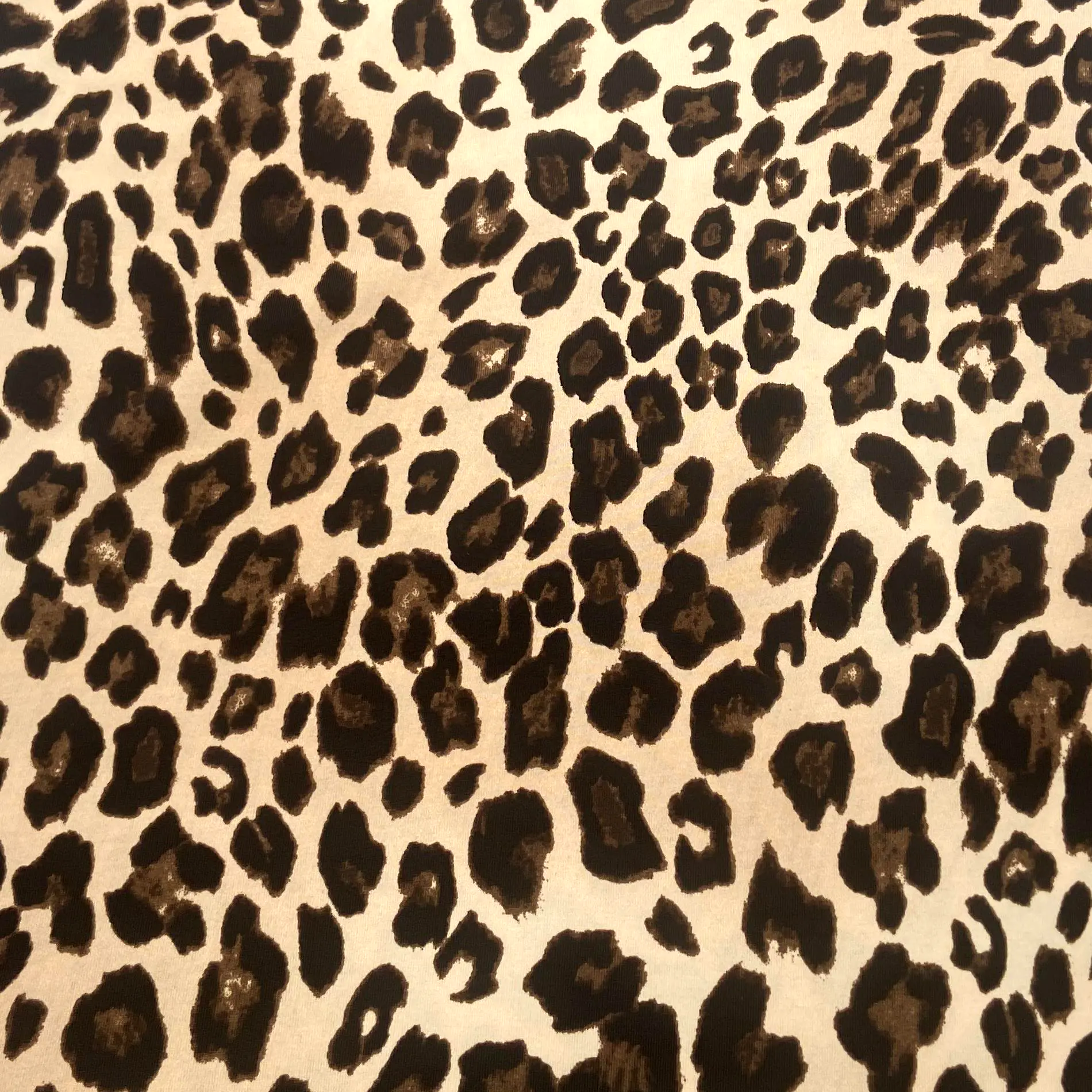 WILD ANIMAL PRINTED BROWN SINGLE JERSEY FABRIC