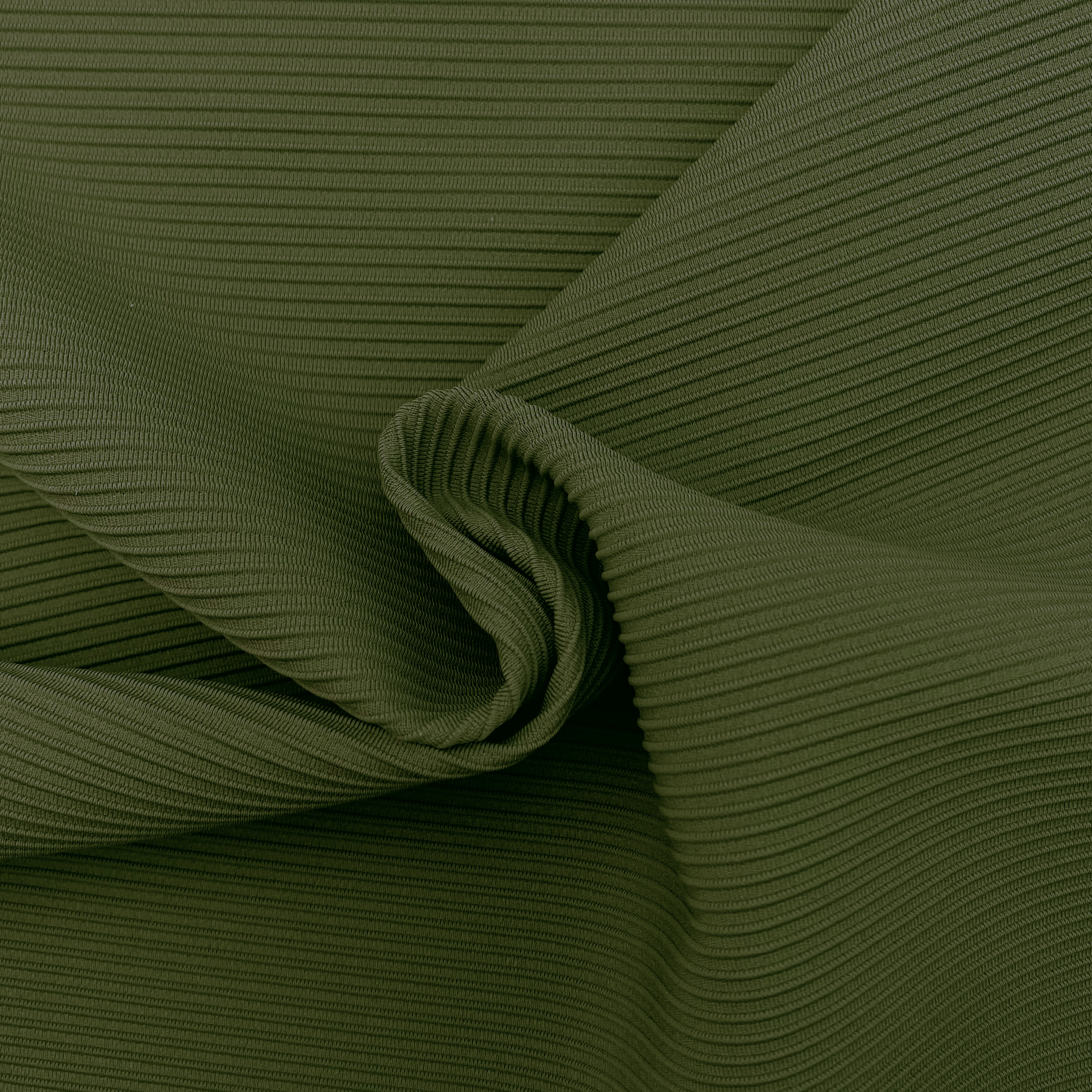 KAKHI GREEN OTTOMAN INTERLOCK FABRIC
