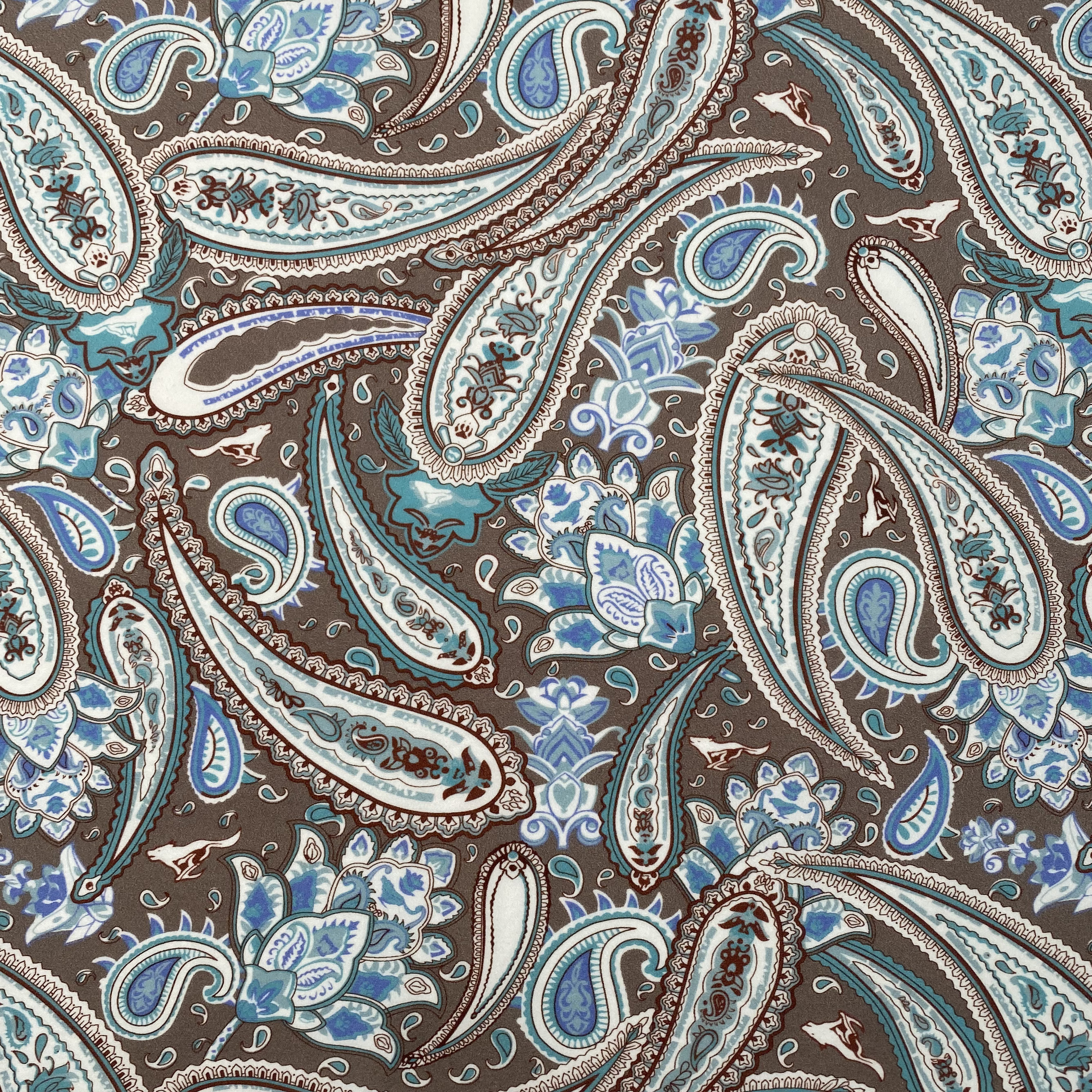PEACOCK FEATHER PRINTED NYLON FABRIC