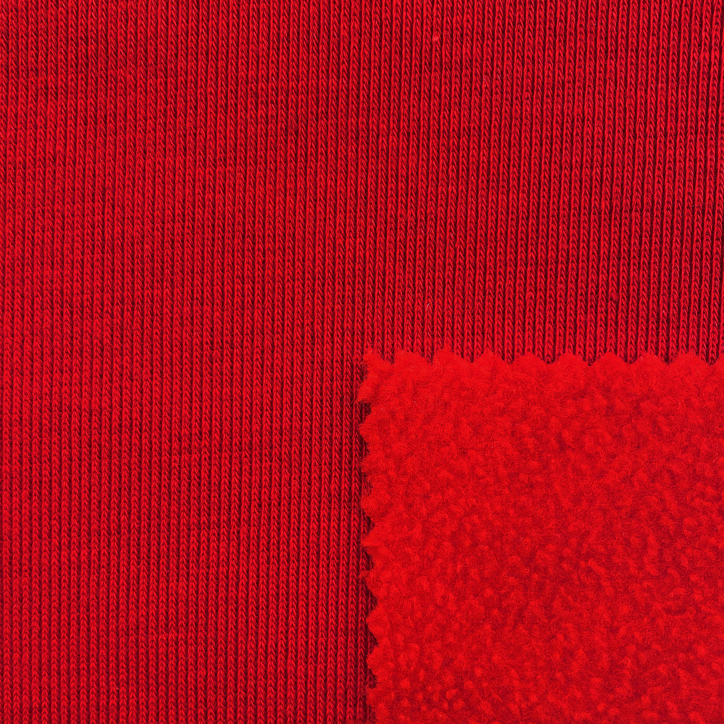 RED WINTER HOODIE FABRIC