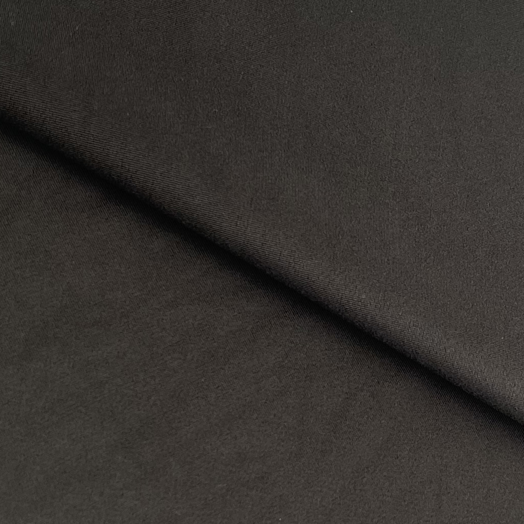 BLACK SILK CHARMEUSE FABRIC