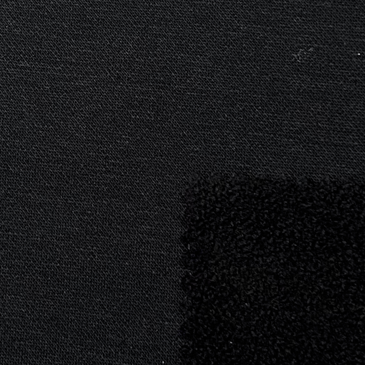 BLACK POLAR FLEECE FABRIC