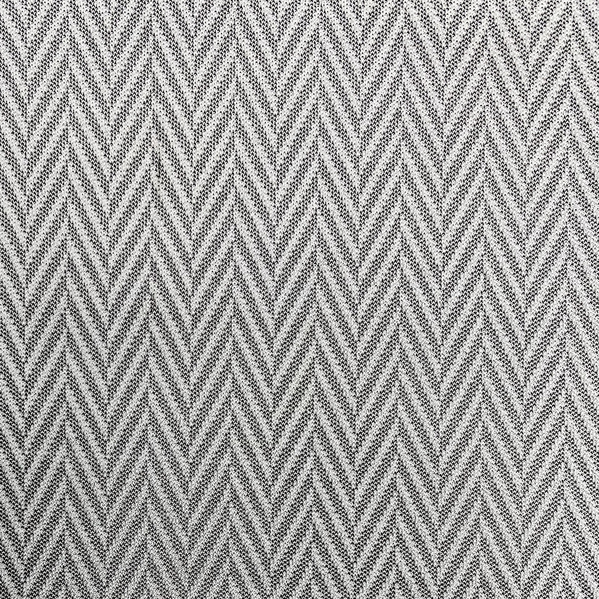 BLACK AND WHITE JACQUARD FABRIC