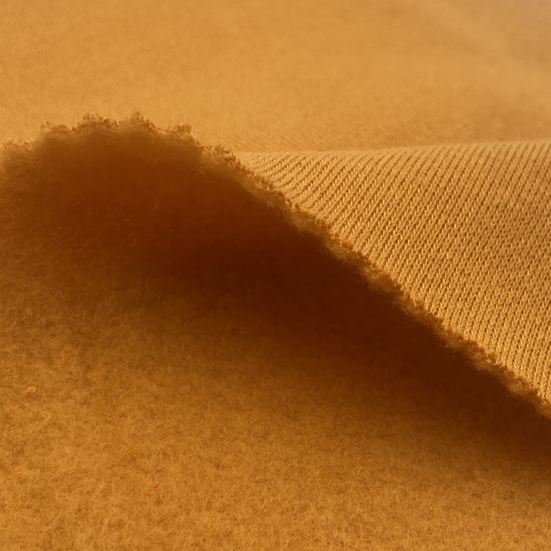YELLOW FLEECE FABRIC