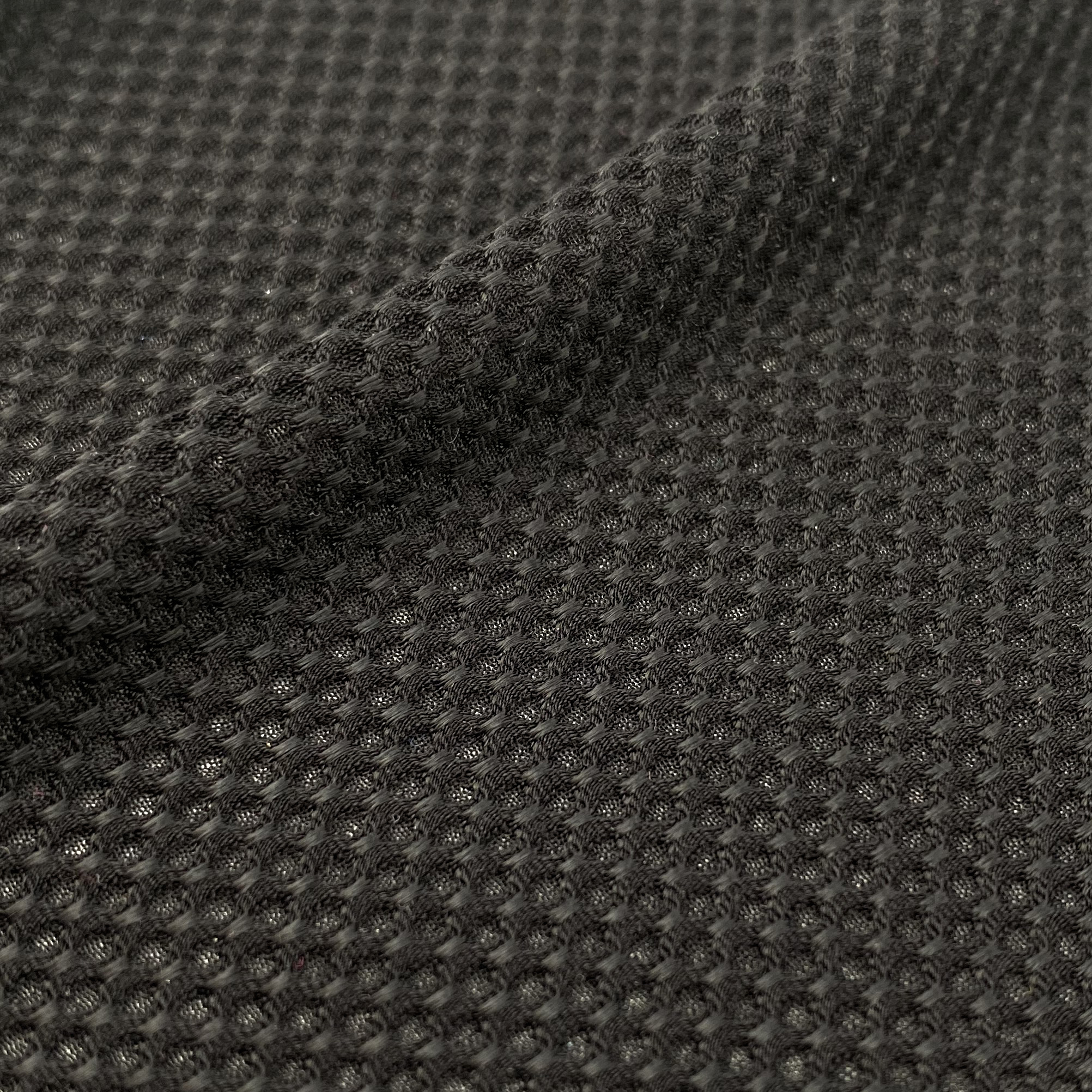 BALCK JACQUARD MESH FABRIC