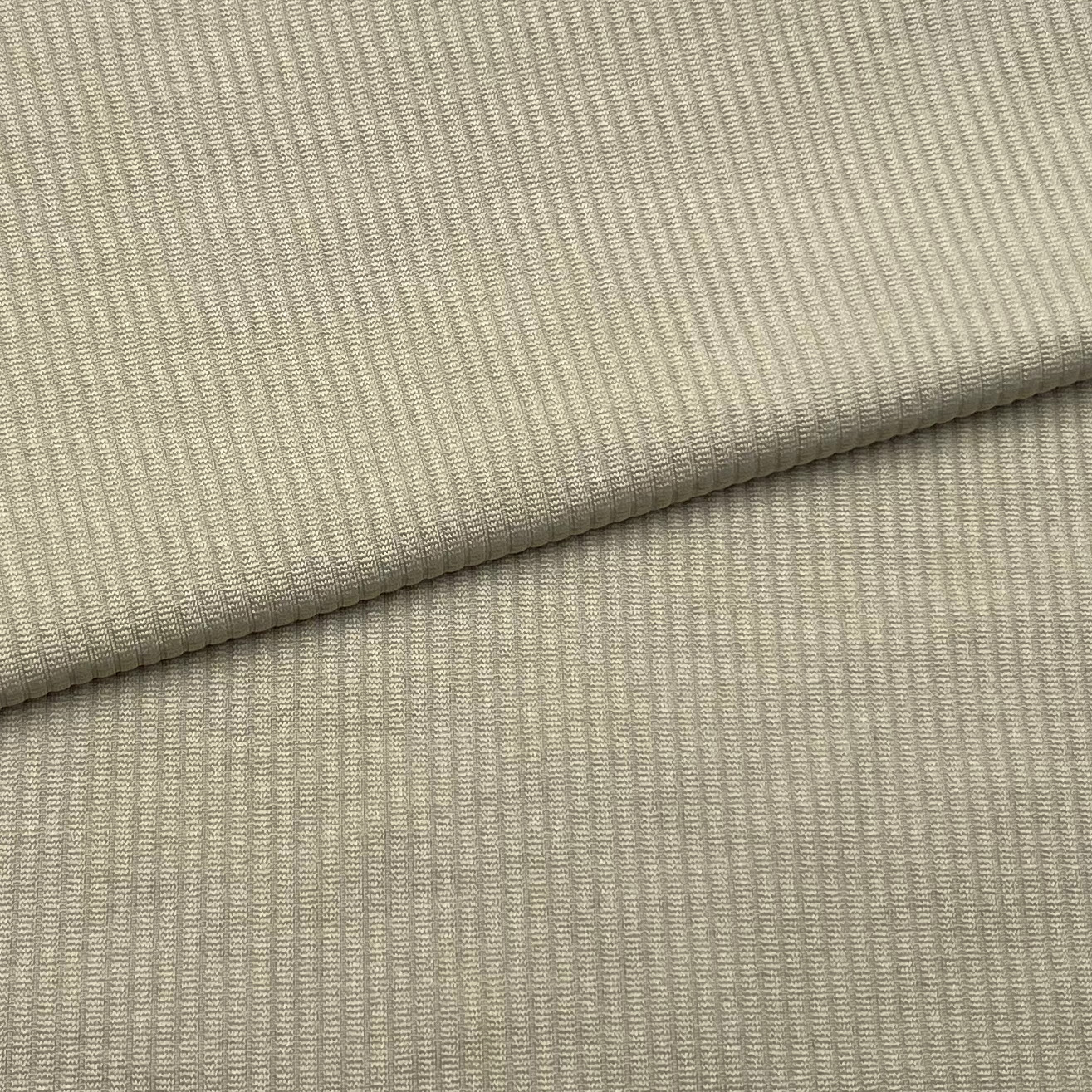 BEIGE RIB KNITTED FABRIC