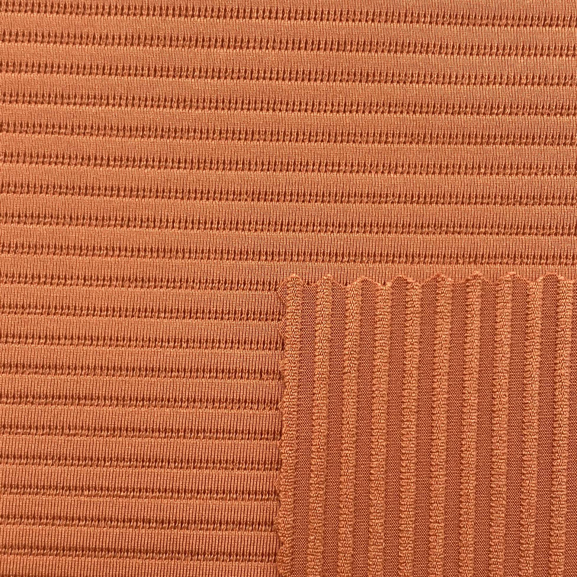 ORANGE RIB SINGLE JERSEY FABRIC