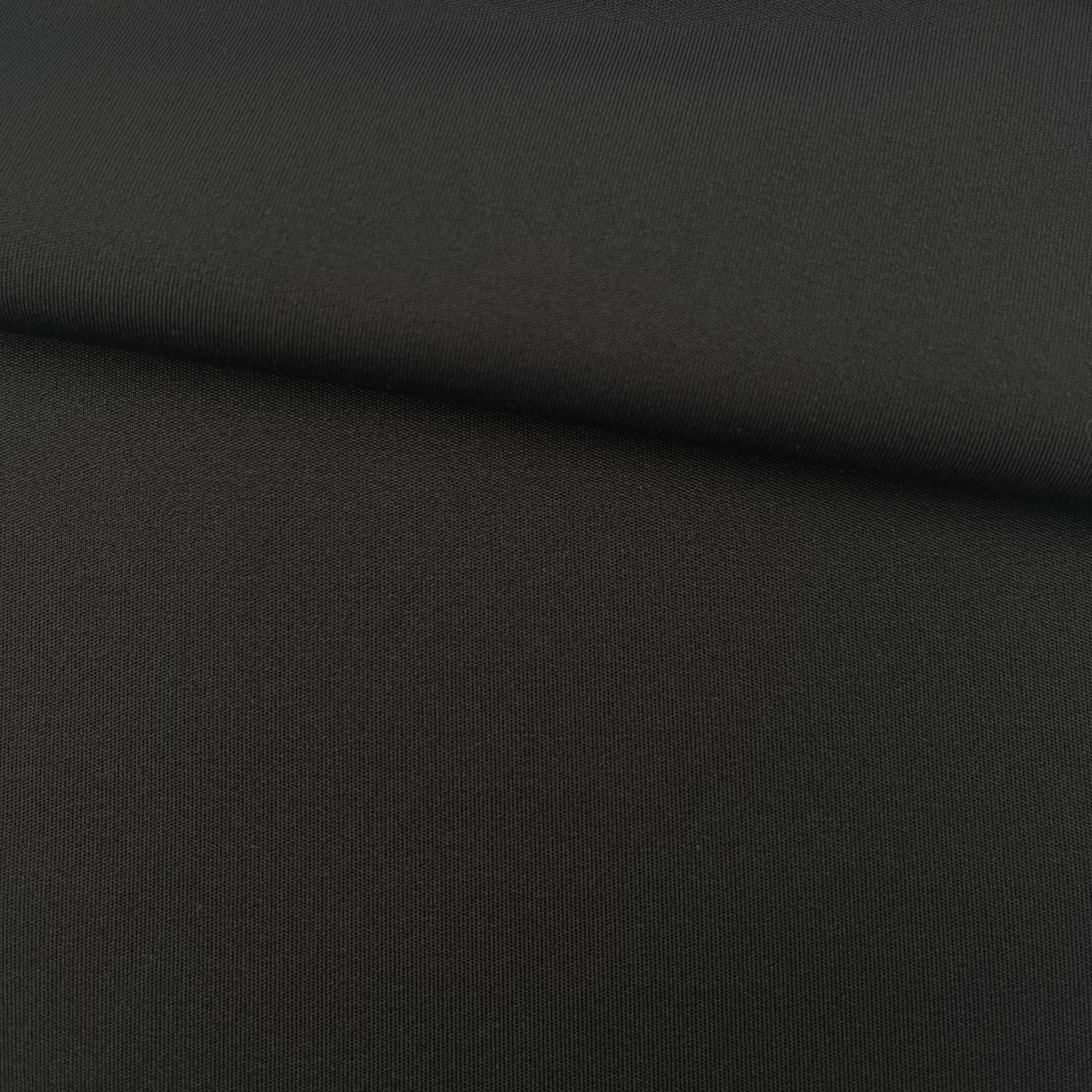 BLACK INTERLOCK FABRIC